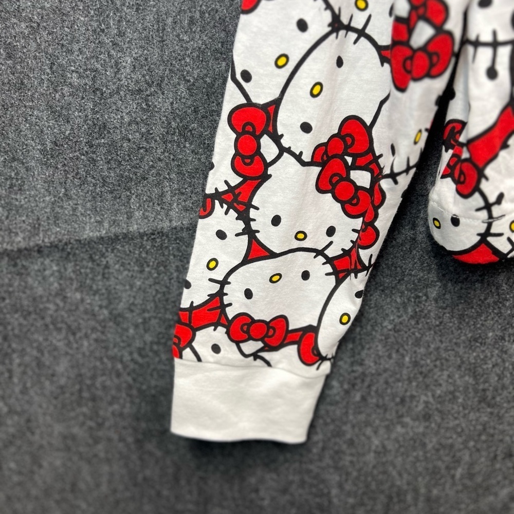 Hello Kitty Red/Black Cropped Long Sleeve Shirt - Picture 7 of 10